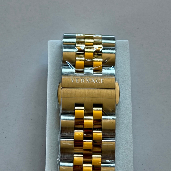 Versace Hellenyium Two Tone Green Dial Watch - Picture 7 of 14